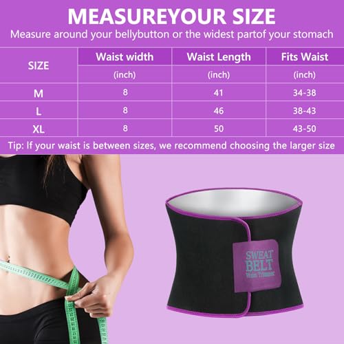 MORECOO Waist Trainer for Women Lower Belly Fat, Waist Sweat Band for Women, Belly Band Sweat Belt, Body Shaper, Stomach Wrap - Image 2