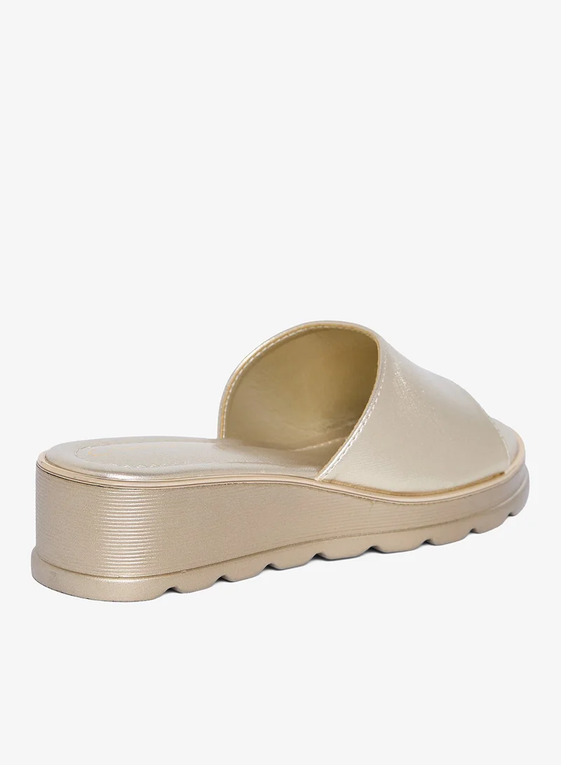 Geoomnii GOLD Geoomnii Comfort Slide Sandals for Women – Cushioned Slip-On Casual Sandals for Daily Wear, Home, Travel & Walking for Women | Best Price UAE
