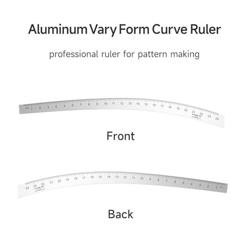 Kearing French Curve Ruler - 24 Inch Aluminum for Pattern Making, Sewing, Quilting & Design - Image 5