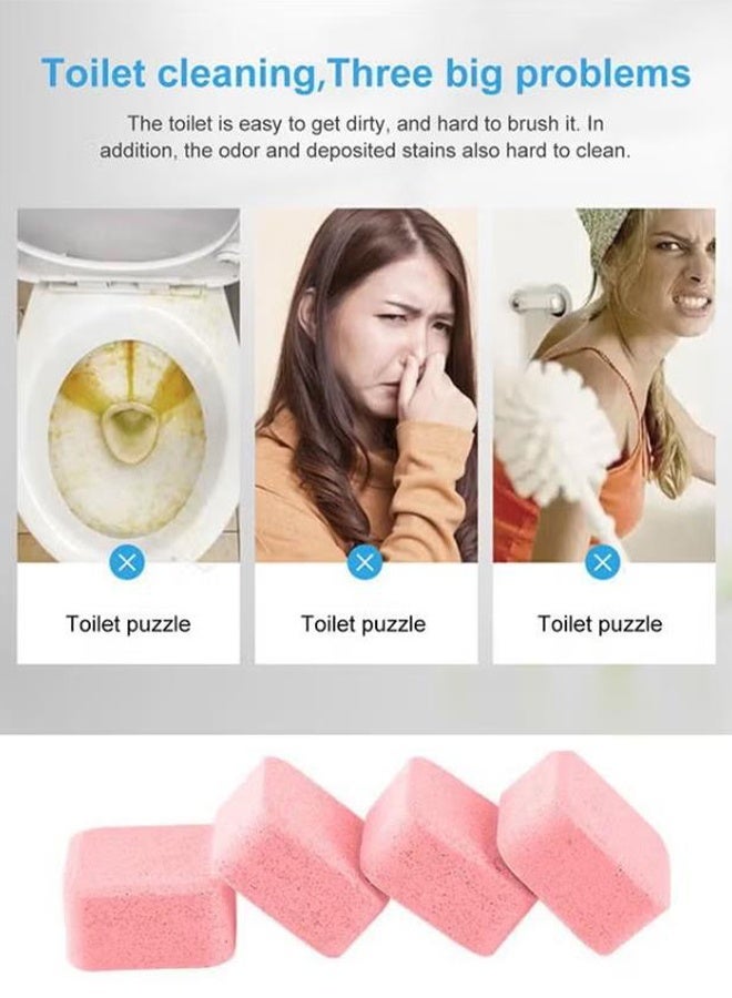 اوراديس 12 حبة قاموس تنظيف المرحاض - رغوة الورد الطازجة منظفات أقراص حوض المرحاض تنظيف عميق مزيل للترسبات الكلسية والصدأ وإزالة الروائح الكريهة - Image 3
