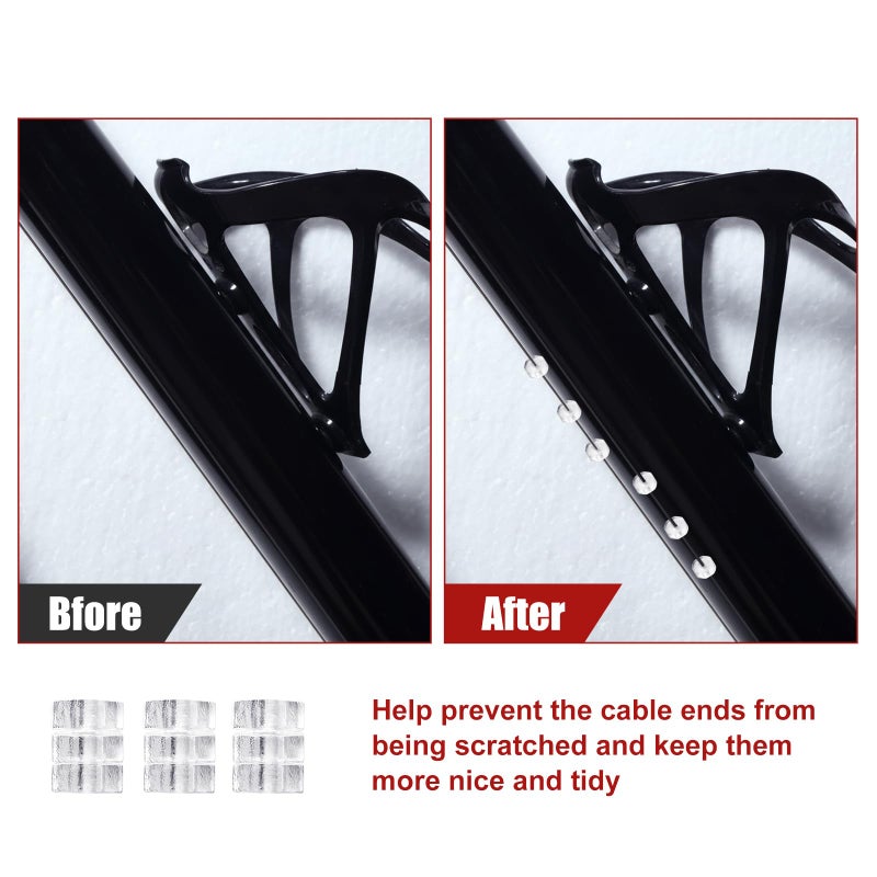 Boao 4 Pack Bike Brake Cable for Bicycles Universal Mountain Bicycle Shift Cable Kit Road Bike Change Transmission Set Black Cycling Shifter Housing Kit for Repair Accessories(Black) - Image 5