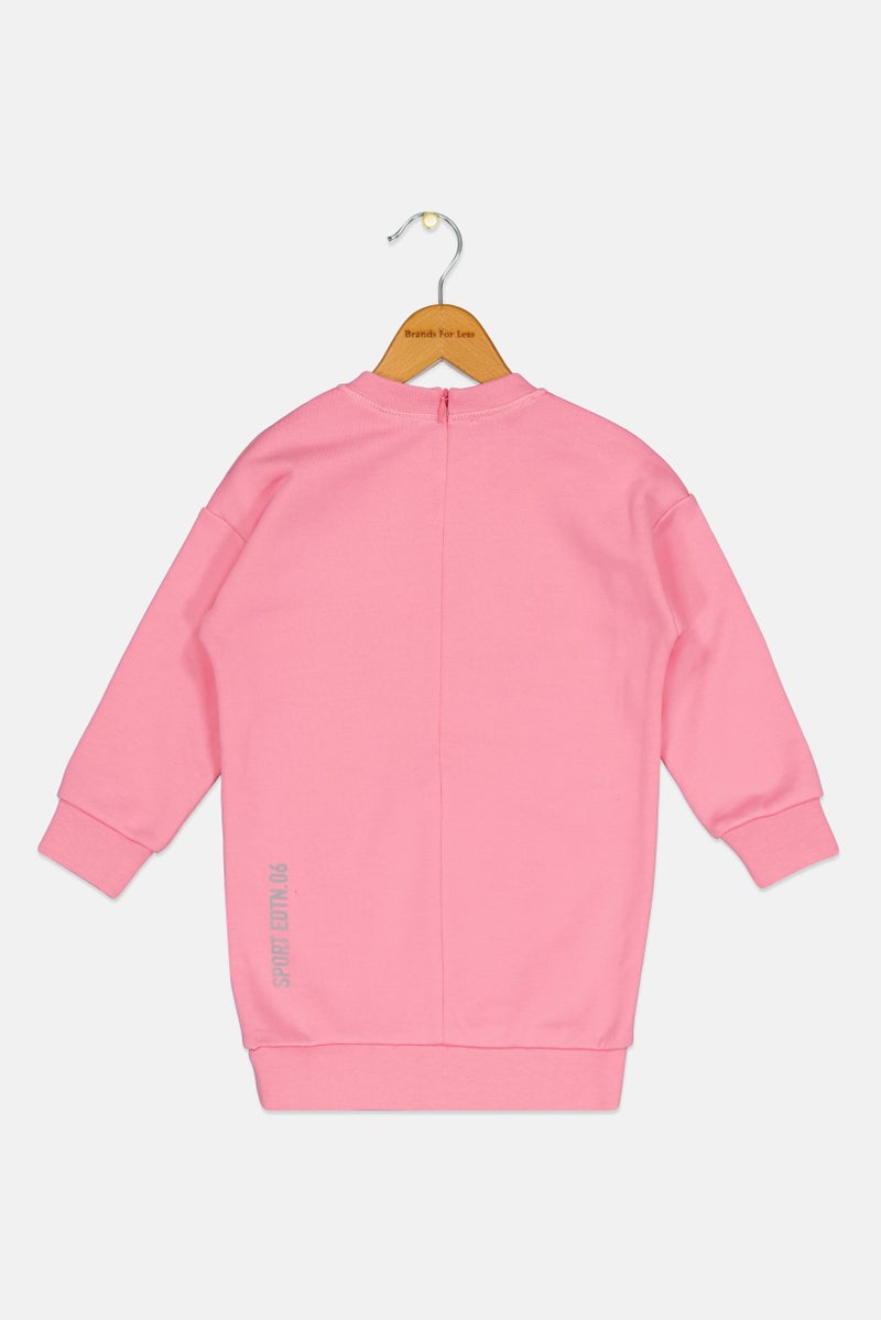 DSQUARED2 Toddlers Girl Brand Logo Sweatshirt Dress, Pink  - Image 2