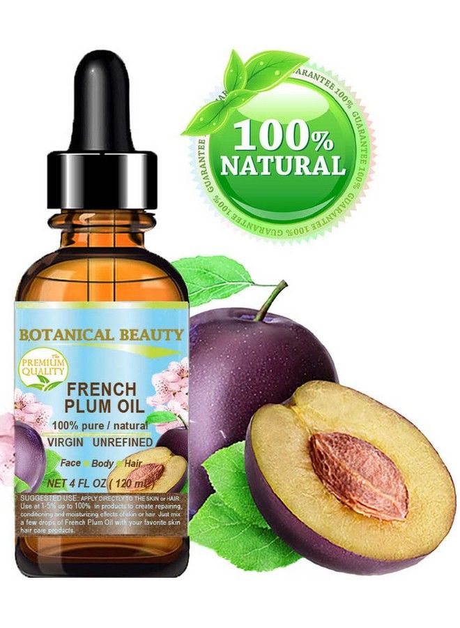 Botanical Beauty Plum Oil French. 100% Pure/Natural/Virgin/Unrefined/Undiluted Cold Pressed Carrier Oil. For Face Hair And Body. (4 Fl.Oz 120 Ml.) - Image 3