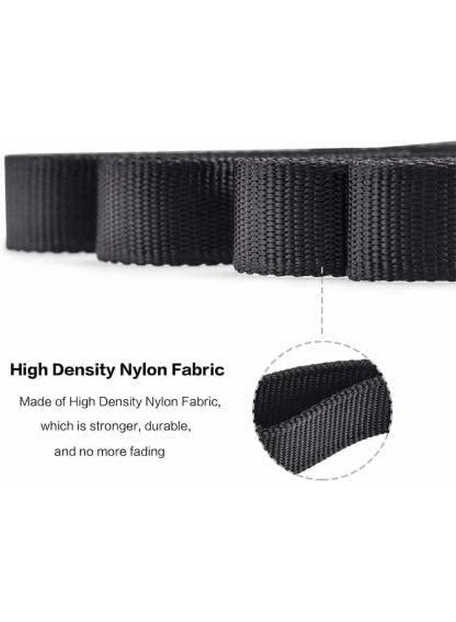 مجموعة حزام ومقود قابل للتعديل مبطن وناعم من النايلون للحيوانات الأليفة للجراء والكلاب متوسطة الحجم للتدريب في الهواء الطلق والجري (أسود) - Image 4