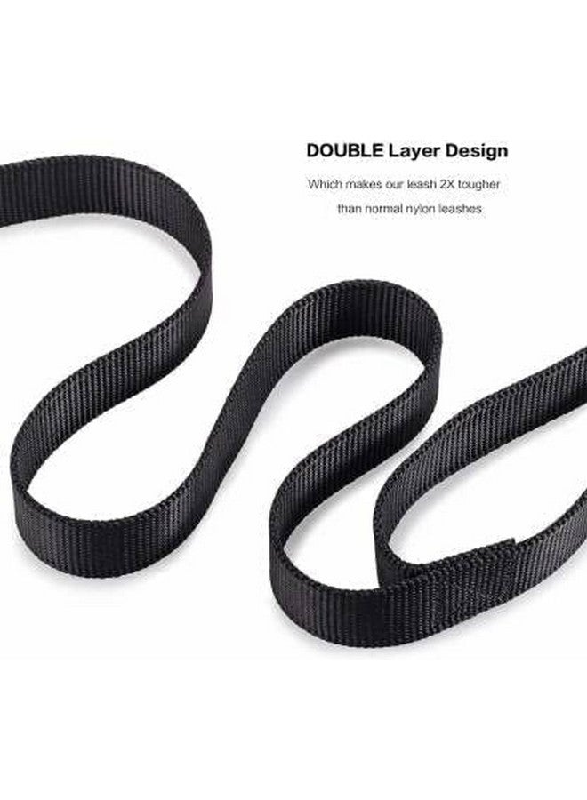 مجموعة حزام ومقود قابل للتعديل مبطن وناعم من النايلون للحيوانات الأليفة للجراء والكلاب متوسطة الحجم للتدريب في الهواء الطلق والجري (أسود) - Image 3