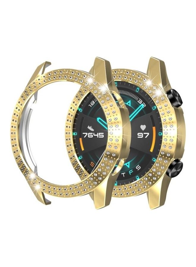 BGM PC Double Row Diamond Watch Case For Huawei GT2 46mm Gold - Image 5