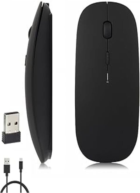 iSTYLE Rechargeable Wireless Mouse, Bluetooth or 2.4 GHz with USB Unifying Mini-Receiver, Multi-Device, 1600 Dpi Optical Tracking, Silent Mice for Mac, PC, Macbook, iPad, Android, iOS, Windows