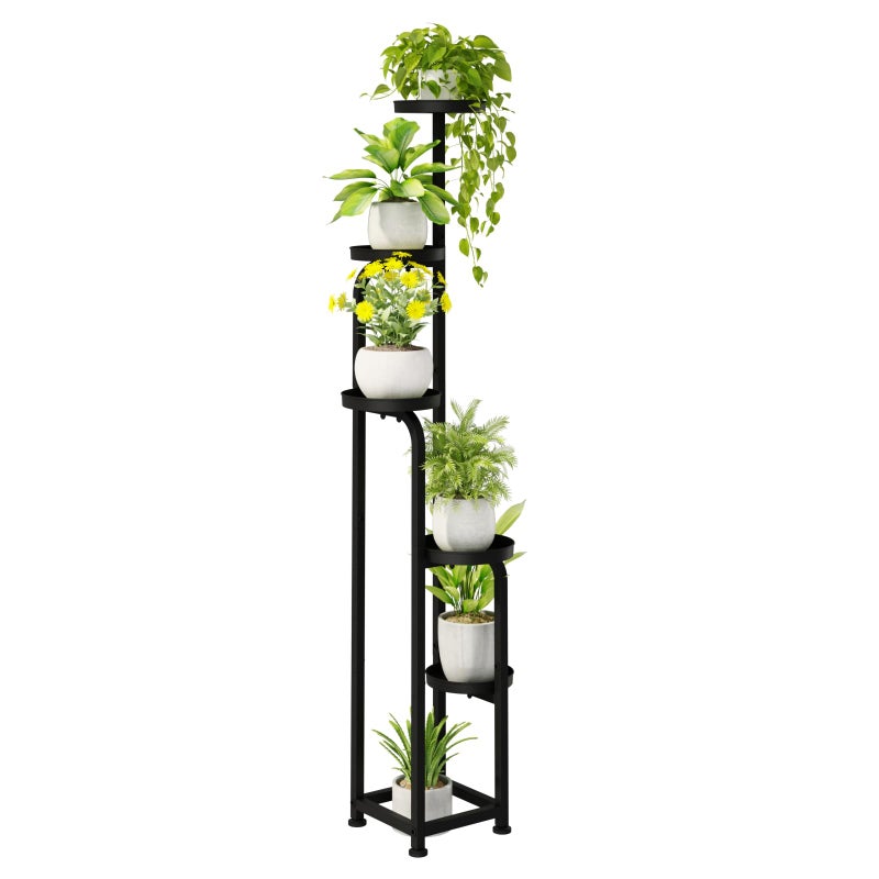 Bamworld Tall Plant Stand Indoor Outdoor Corner Metal Flower Pot Stands for Multiple Plants 5 Tier Heavy Duty Plant Shelf for Patio Garden Balcony Living Room Bedroom - Image 2