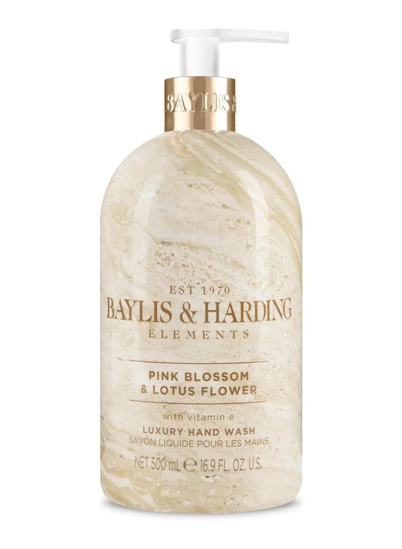 Elements Pink Blossom and Lotus Flower Hand Wash, 500 ml | Vegan | Fruity, Floral & Coconut Water | Enriched in Vitamin E | Nourishing & Hydrating | Paraben Free