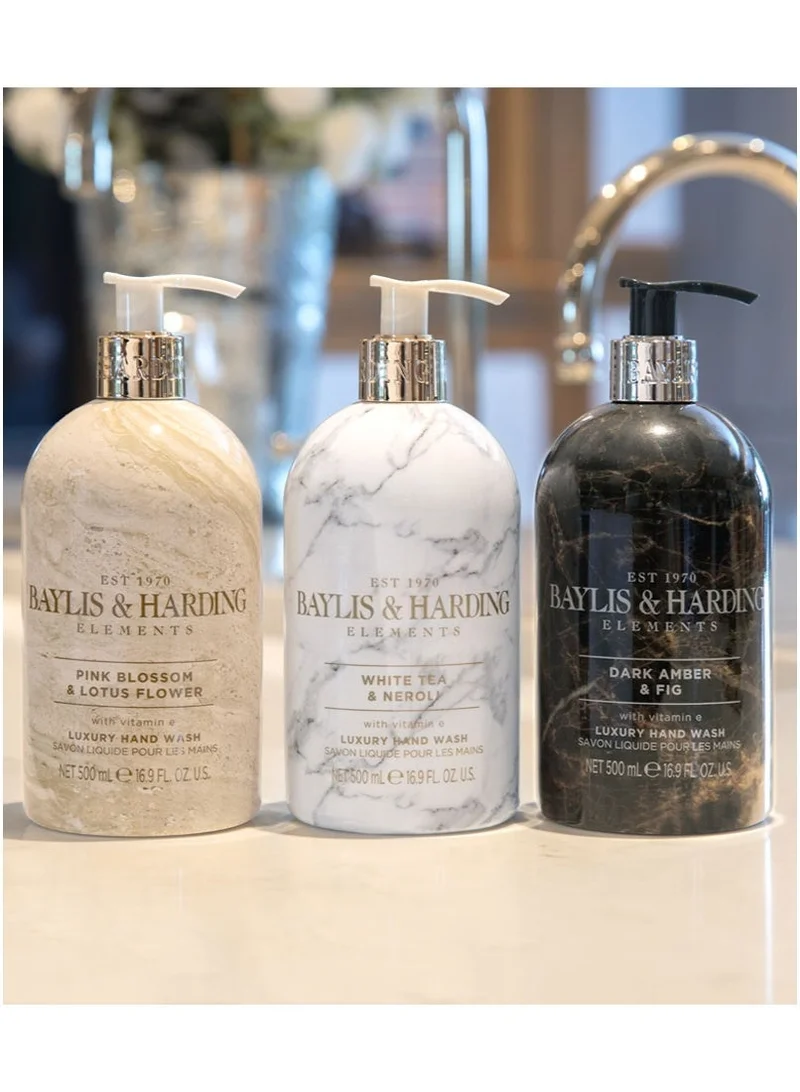Baylis & Harding  Elements Pink Blossom and Lotus Flower Hand Wash, 500 ml | Vegan | Fruity, Floral & Coconut Water | Enriched in Vitamin E | Nourishing & Hydrating | Paraben Free  | Best Price UAE