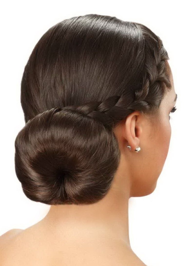 SYOSI Hair Bun Maker Breathable Twist Hair Donut Styling Braiding Tool Dark Brown Ring Style For Women Girl Hair Fashion Hair Styling Maker Curler Accessory 2PCS - Image 5