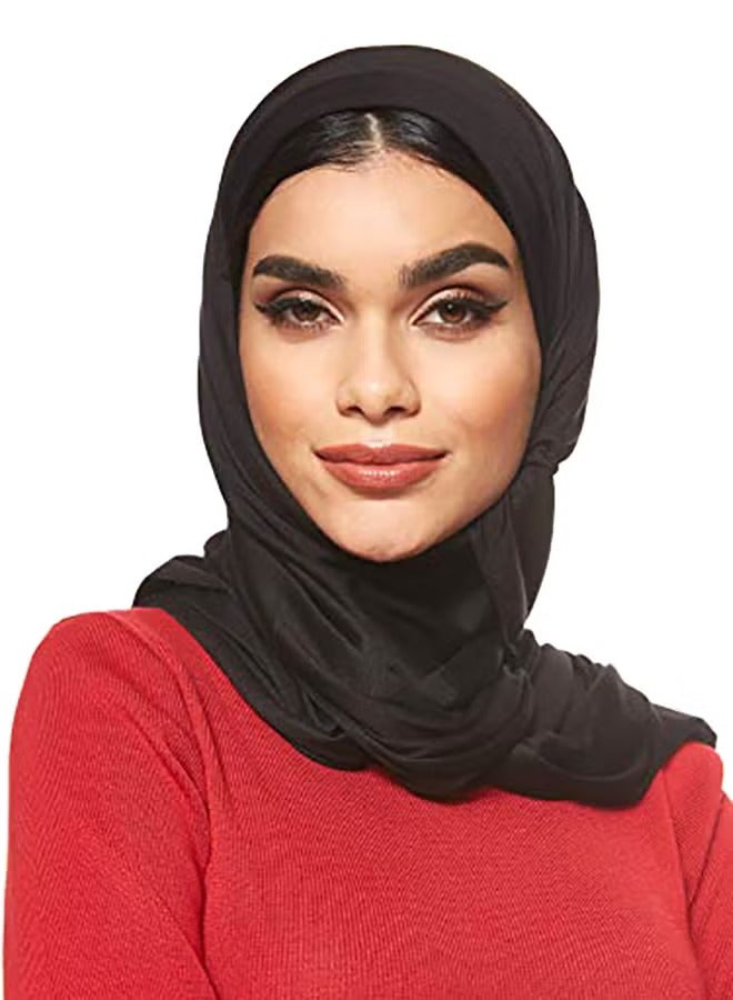 Shadow Stretch Shailah Hijab Black - Image 1