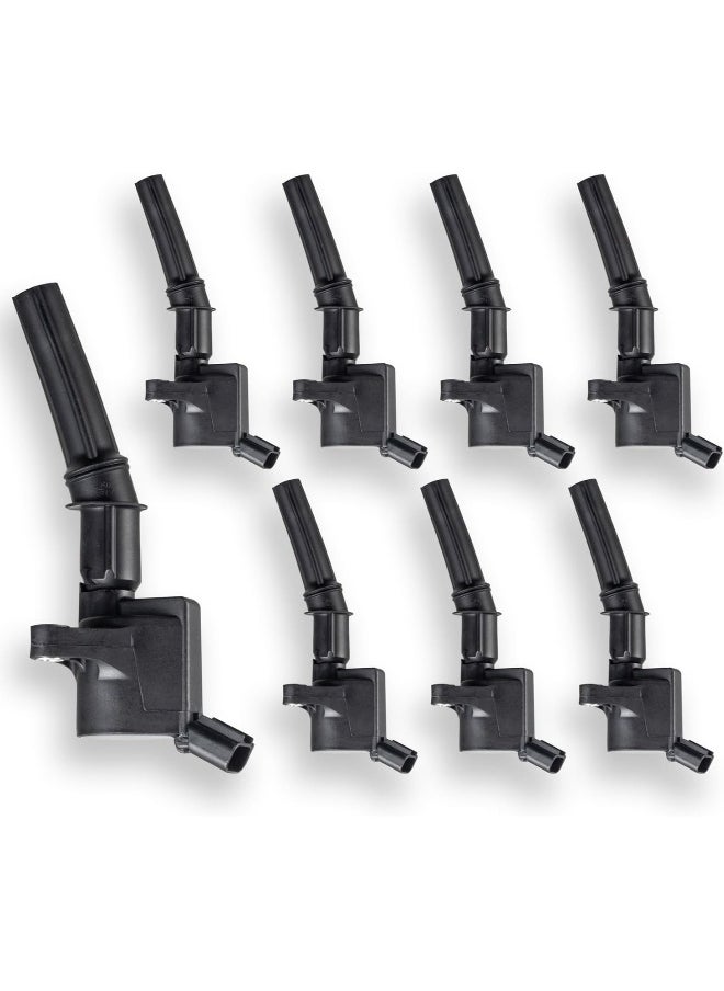 Starwell Set of 8 Curved Boot Ignition Coil Pack Compatible with Ford Lincoln Mercury 4.6L 5.4L V8 Replacement for DG508 C1454 C1417 FD503 1L2U12029AA I2LU-12A388-AA C1417 DG473 DG481 DG491  - Image 1