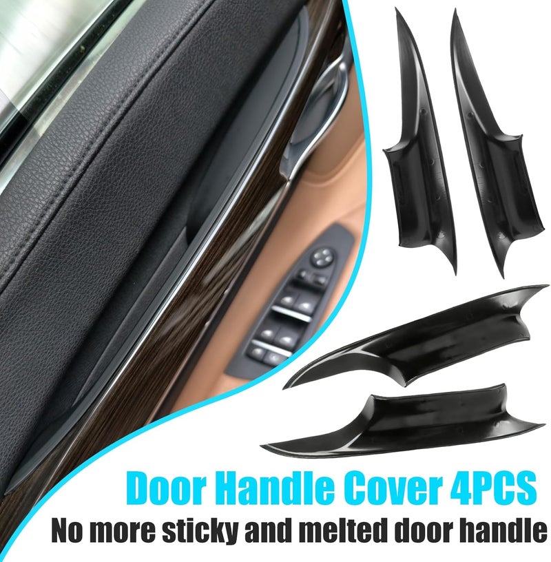 Jaronx Compatible with BMW 7 Series Door Pull Handle Covers, 4PCS Left & Right Front Rear 7 Series F02 Door Handle Panel Cover (Compatible with BMW 730 740 750 760/Long-wheel Base Sedan 2008-2014) - Image 4