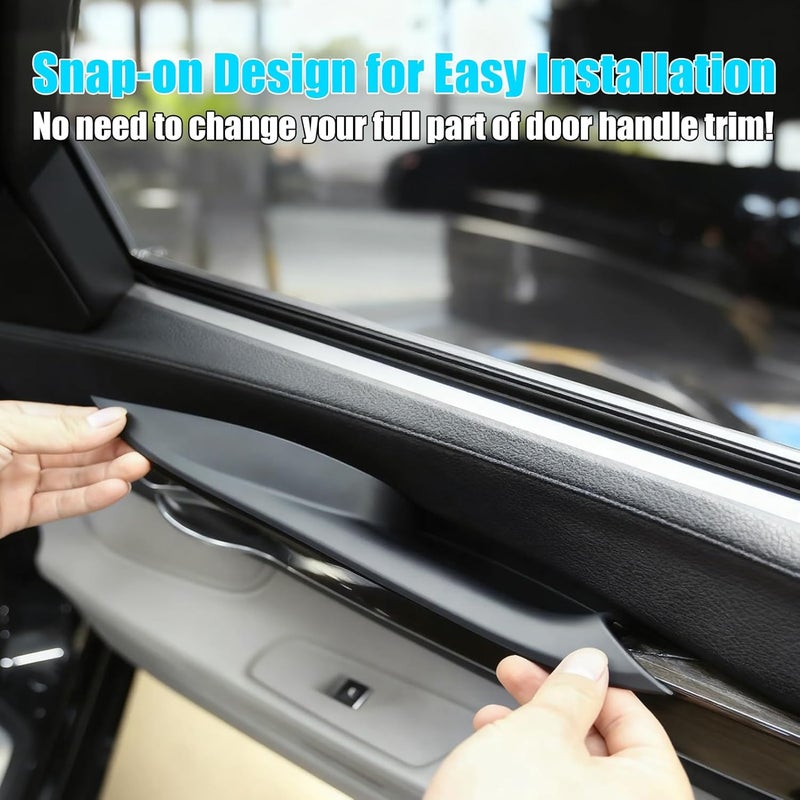 Jaronx Compatible with BMW 7 Series Door Pull Handle Covers, 4PCS Left & Right Front Rear 7 Series F02 Door Handle Panel Cover (Compatible with BMW 730 740 750 760/Long-wheel Base Sedan 2008-2014) - Image 5
