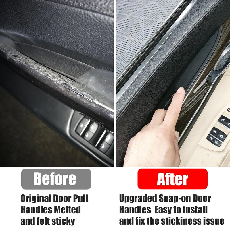Jaronx Compatible with BMW 7 Series Door Pull Handle Covers, 4PCS Left & Right Front Rear 7 Series F02 Door Handle Panel Cover (Compatible with BMW 730 740 750 760/Long-wheel Base Sedan 2008-2014) - Image 2