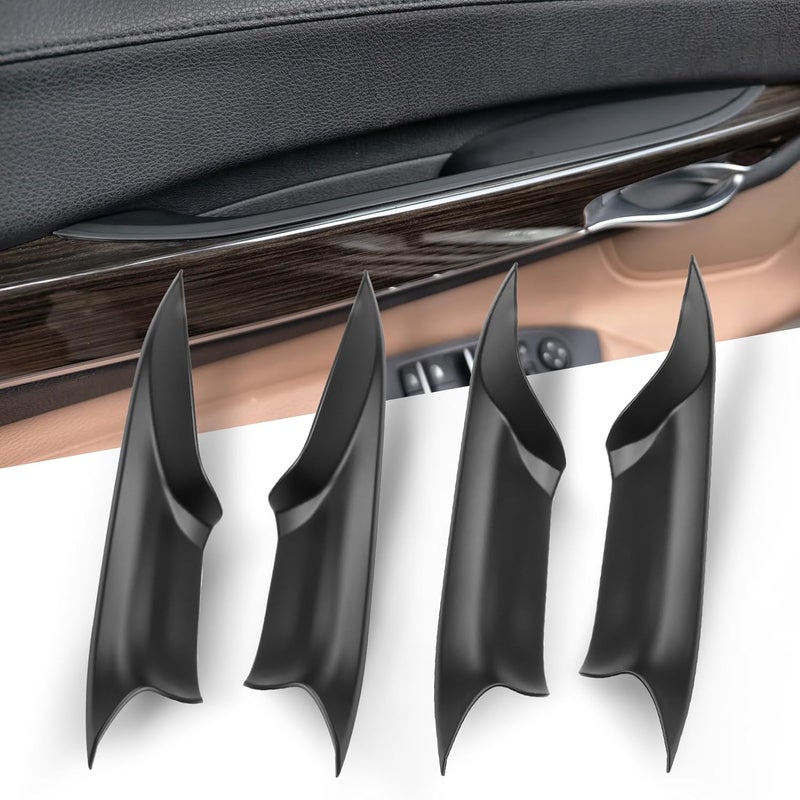 Jaronx Compatible with BMW 7 Series Door Pull Handle Covers, 4PCS Left & Right Front Rear 7 Series F02 Door Handle Panel Cover (Compatible with BMW 730 740 750 760/Long-wheel Base Sedan 2008-2014) - Image 1