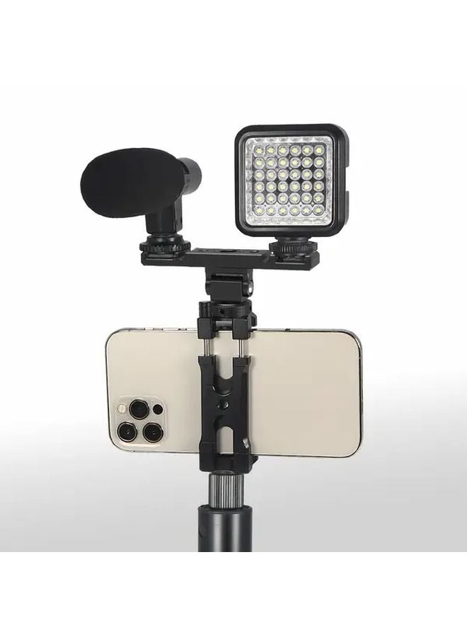 Feichao ZS53640 E1 Aluminum Alloy Dual Cold Shoe Mount Bracket For DSLR Microphone Light - Image 4