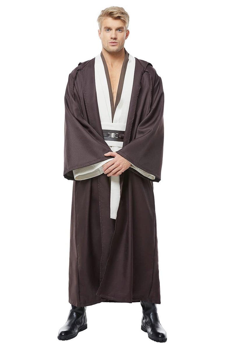 Cosplaysky Men's Tunic Cosplay Costume Adults Outfits Halloween Robe Hooded Uniform Full Set - Image 3