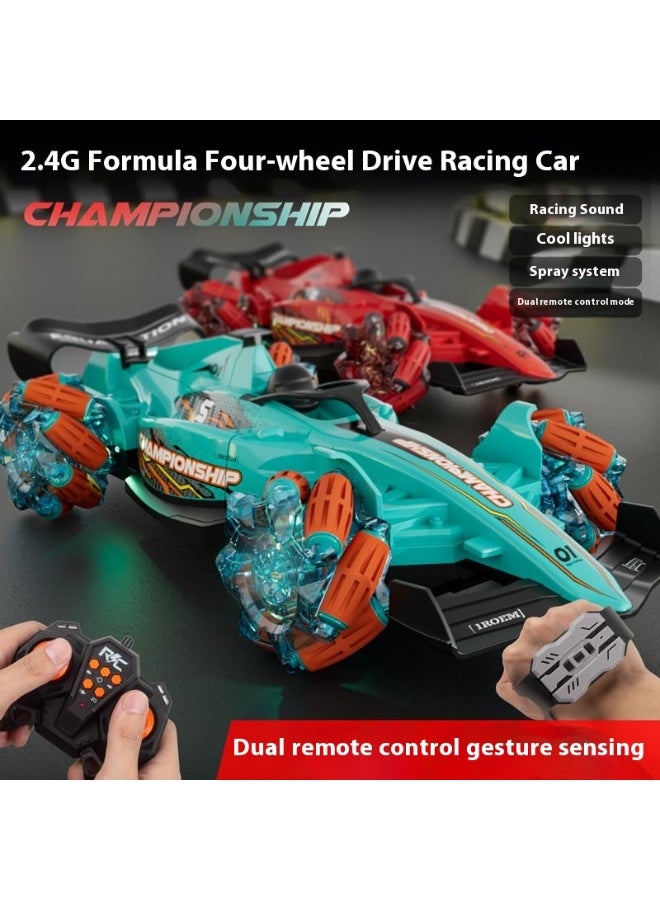 2.4GHz F1 Remote Control Car – 4WD Drift Racing with Spray & LED Lights, High-Speed Rechargeable RC Car - Image 2
