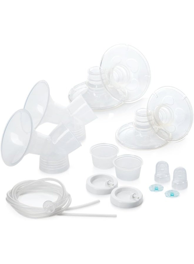 Evenflo Feeding Replacement Parts Breastfeeding Kit for Hospital Strength Advanced Double Electric Breast Pump, 15 Piece Set - Image 1