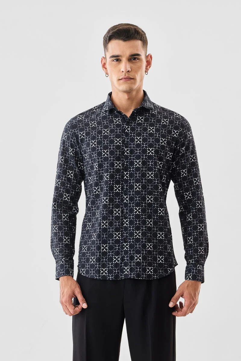 سنيتش Slim Fit Crushed Shirt