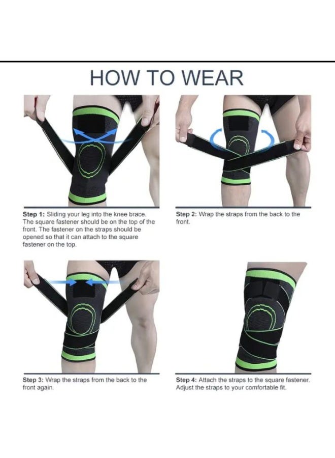 BOLREUS 1 Pc Knee Pad Support, Compression Knee Protector, Breathable Elastic Cushion Pad for Sports, Work & Daily Use – Unisex - Image 5
