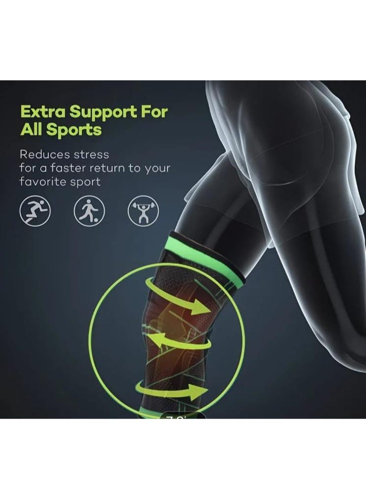 BOLREUS 1 Pc Knee Pad Support, Compression Knee Protector, Breathable Elastic Cushion Pad for Sports, Work & Daily Use – Unisex - Image 3