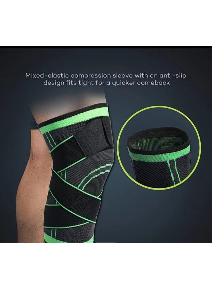 BOLREUS 1 Pc Knee Pad Support, Compression Knee Protector, Breathable Elastic Cushion Pad for Sports, Work & Daily Use – Unisex - Image 2