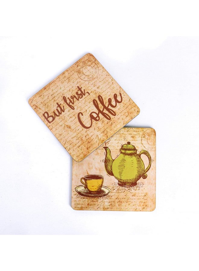 Inside Out Innovative Designs Coffee Vintage Coasters Set of 2 - Image 2