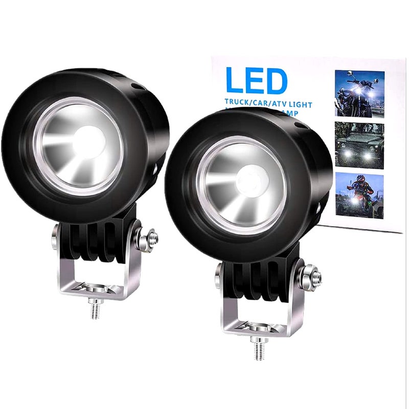 Ourbest motorcycle lights 2inch Motorcycle Fog Lights Fork Tube led driving lights for Motorbike ATV Bicycle Accent Off Road Lighting White