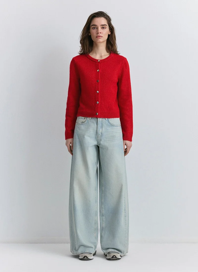 Mavi Crew Neck Button Cardigan