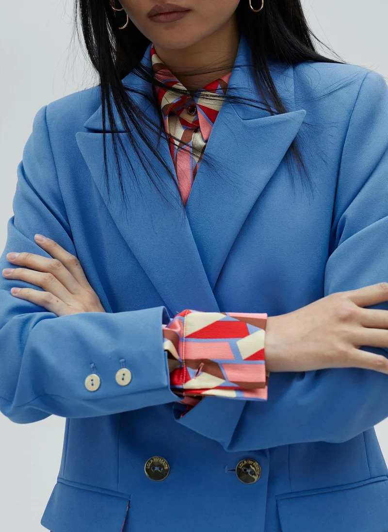 Lola Casademunt Blue double-breasted blazer