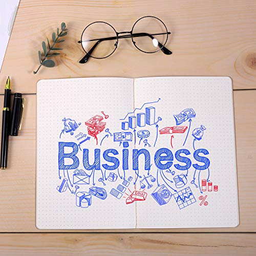 XYark Large Dot Grid Notebook Journals Bulk with Thick Dotted Grid Paper, 60 Pages, 8.5x11 inch, Composition Diary Subject Notebooks Planner for Travelers Students Office, Kraft Journal Set, 12 Pack - Image 2