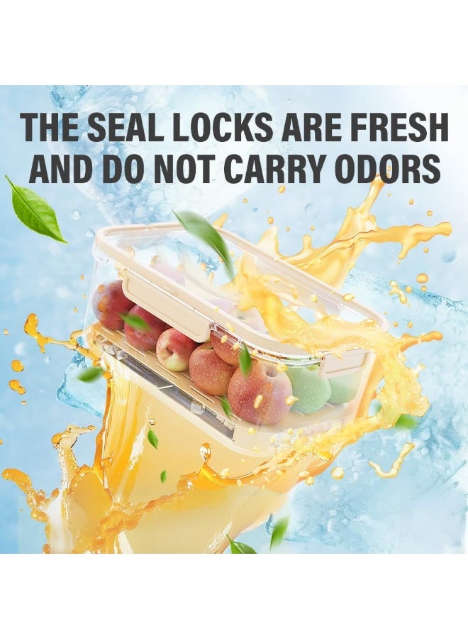 كيلا صندوق تخزين للثلاجة، صندوق وجبات خفيفة مع كيس ثلج ومقبض للحوم والخضراوات، حامل شفاف لحفظ الثلج مع فاصل تصريف للتخييم والنزهات، مبرد محمول لحفظ النضارة (أخضر) - Image 4
