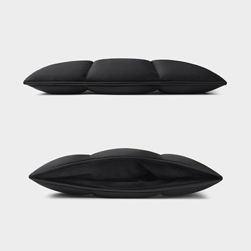 Comfyable Puffy Laptop Sleeve 13 Inch 14 Inch, Quilted Puffer Laptop Carrying Case, Pillow Case Compatible with MacBook Air M4 2025 M3 M2 M1, MacBook Pro M5 M4 Pro/Max, Black - Image 2