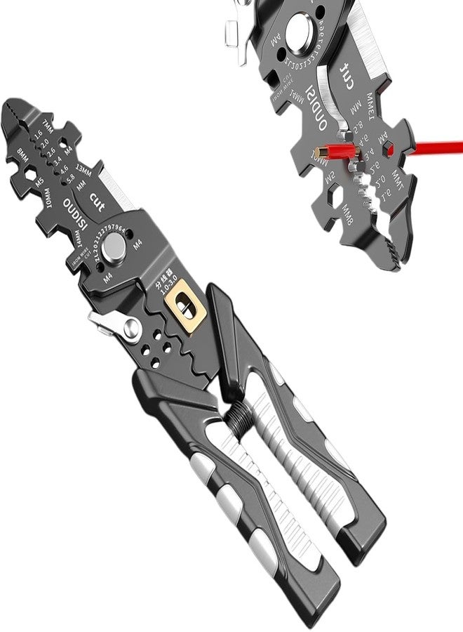 ZUCUR All in 1 Multifunction Stainless Steel Wire Stripper/Wire Crimping Tool, Wire Cutter, Wire Crimper, Cable Stripper, Wiring Tools and Multi-Function Hand Tool (25 IN 1) - Image 1