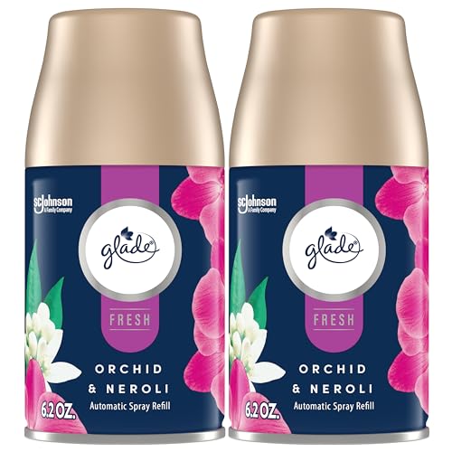 Glade Automatic Spray Refill Air Freshener for Home and Bathroom Orchid  Neroli Fresh Collection 62 Oz 2 Count - Image 1