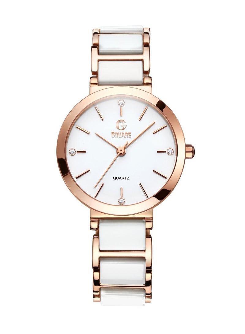 Gsquare Women’s Analog Quartz Two tone Stainless Steel Watch – Model 5877 - Image 1