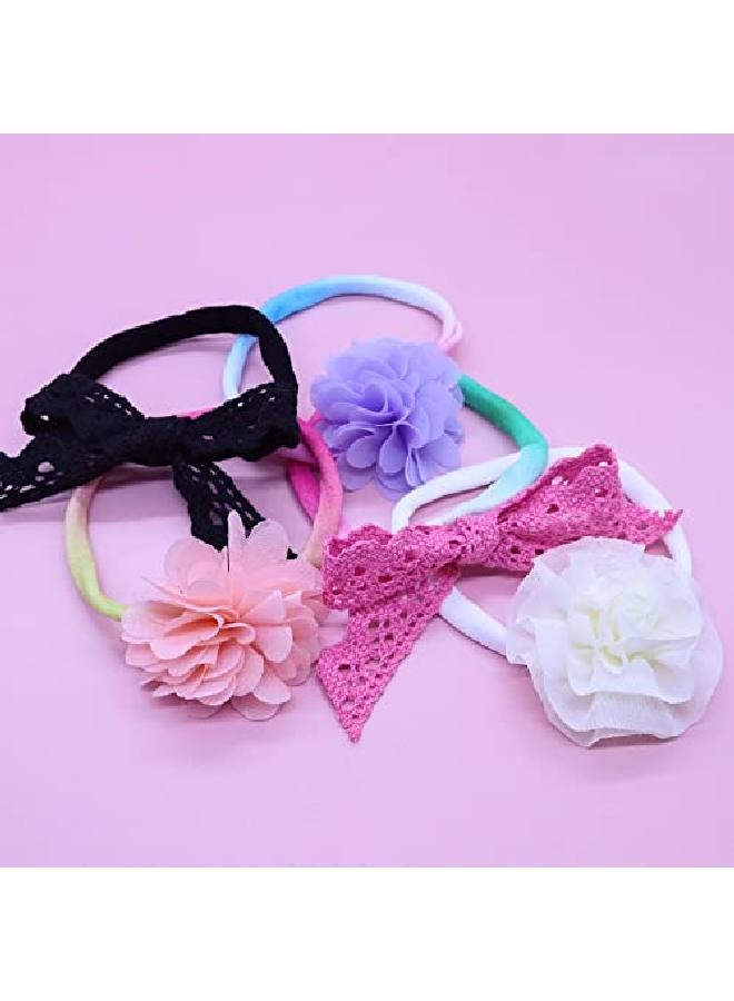 FROG SAC 24 Soft Baby Nylon Headbands Elastic Hairbands For Infant Toddlers Kids Thin Stretch Elastic Head Band Seamless Ponytail Holder - Image 5