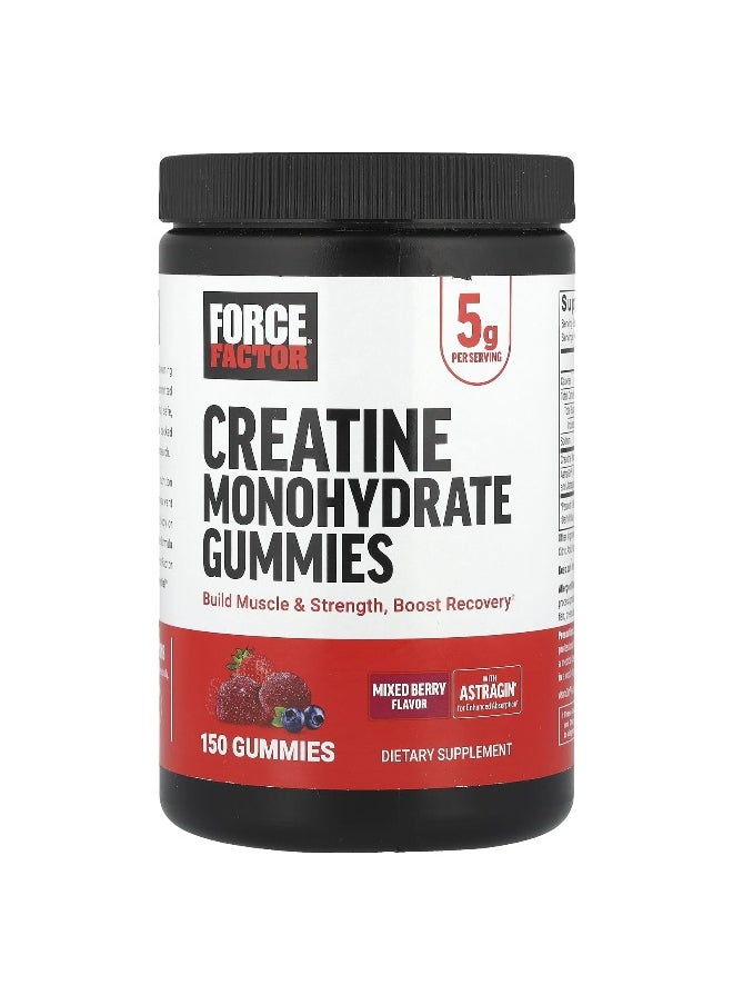Force Factor Force Factor, Creatine Monohydrate Gummies, Mixed Berry, 150 Gummies  - Image 1