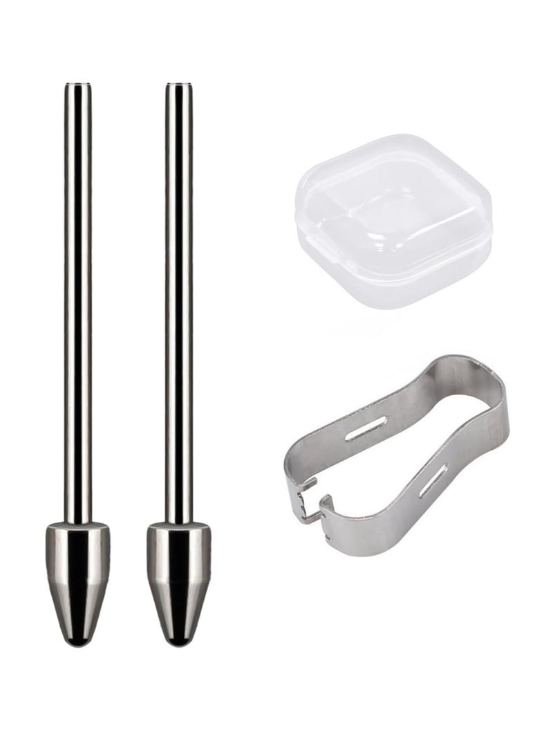 Pack of 2 Titanium Alloy Replacement Tips, S Pen Tip Compatible with Samsung Series Note10, Note20, Tab S6 S7 S8 S9 Series and New Series S22U S23U S24U with Tools and Storage Box - Image 1