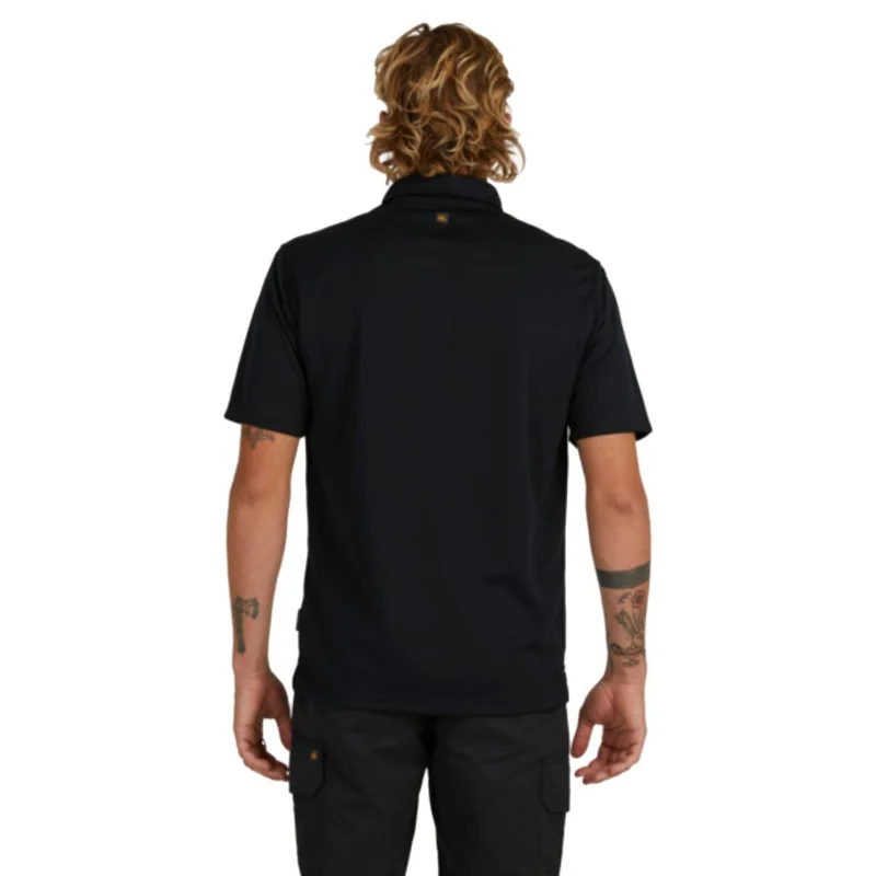QUIKSILVER Quiksilver Waterman Water Short Sleeve Polo Shirt In Black