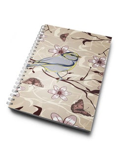 LIT Cute Bird Print Spiral Notebook Floral Bird Print  - Image 1