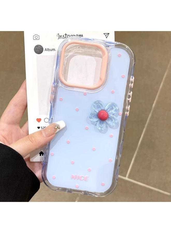 NIBEMINENT Rainbow Simple And Cute Protective TPU Case Cover For iPhone 16 Plus, Blue - Image 2