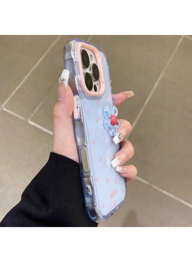 NIBEMINENT Rainbow Simple And Cute Protective TPU Case Cover For iPhone 16 Plus, Blue - Image 3