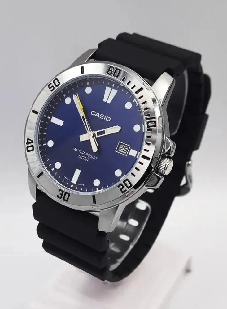 CASIO Casio Analog Blue Dial Water Resistant Watch For Men's MTP-VD01-2EVUDF - Image 3