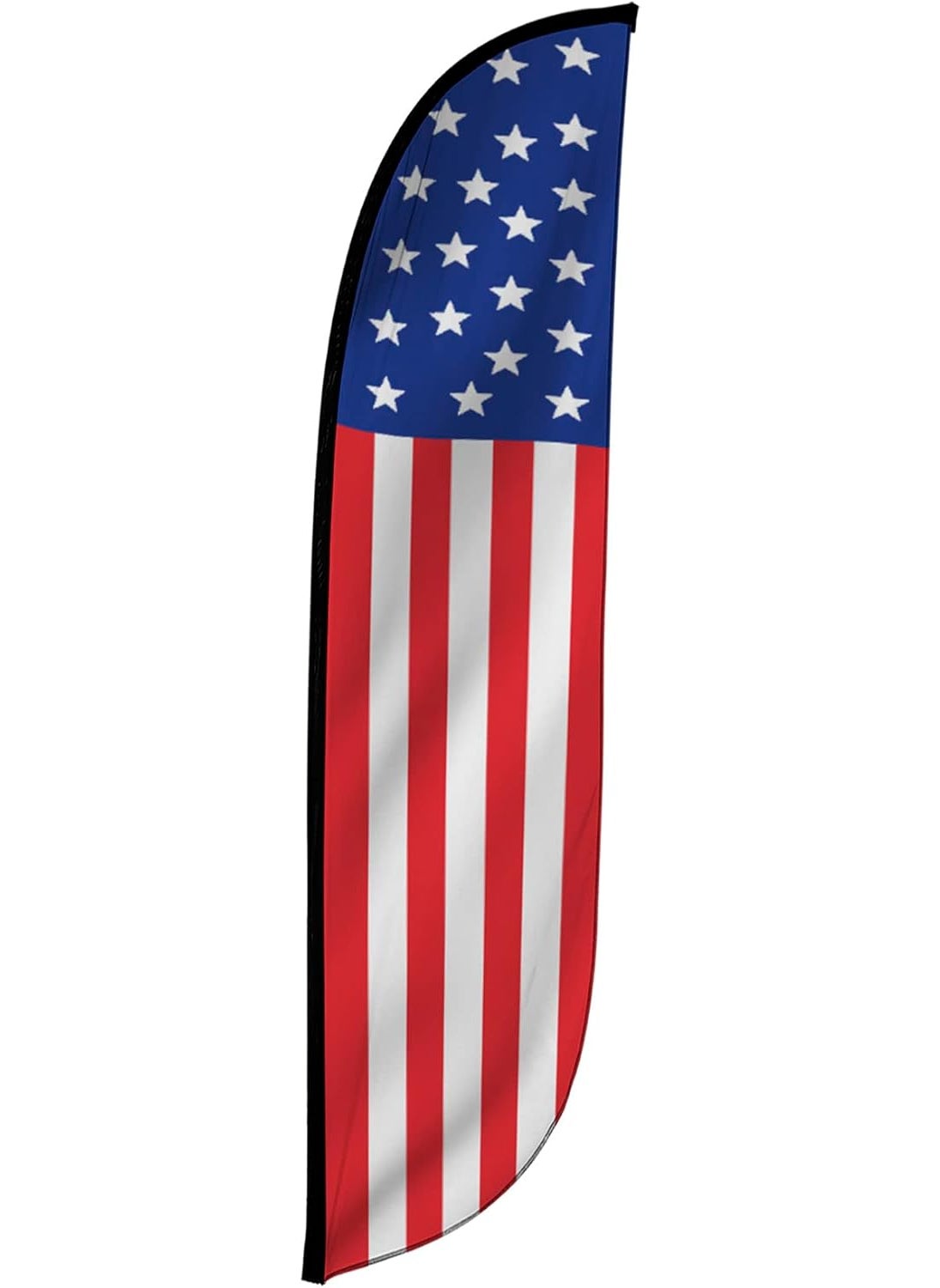 LookOurWay LookOurWay Feather Flag Banner  12 Feet Tall Advertising Flags for Outdoor Business and Events Promotion  Swooper Flag Only  American Flag Banner  American Flag USA 10M1200071  - Image 1