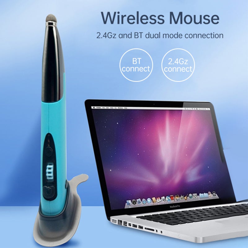 Wireless Computer Keyboard: 2 Connecting Ways, 500 Words/Min Voice Input, 3 Adjustable DPI - Silent Ergonomic Design, Cordless Mouse for Laptop PC Office Use - Image 2