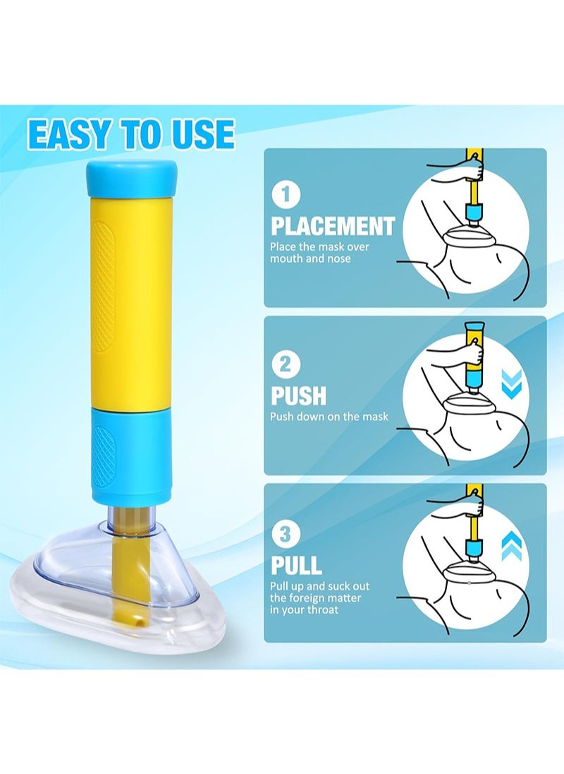 HaLunhi - Anti Suffocation Device,Suffocation Rescue Device for Children and Adults with 2 Masks,Portable Anti Suffocation Device,Powerful Suction Home Emergency Kit,First Aid Airway Assist Device - Image 1